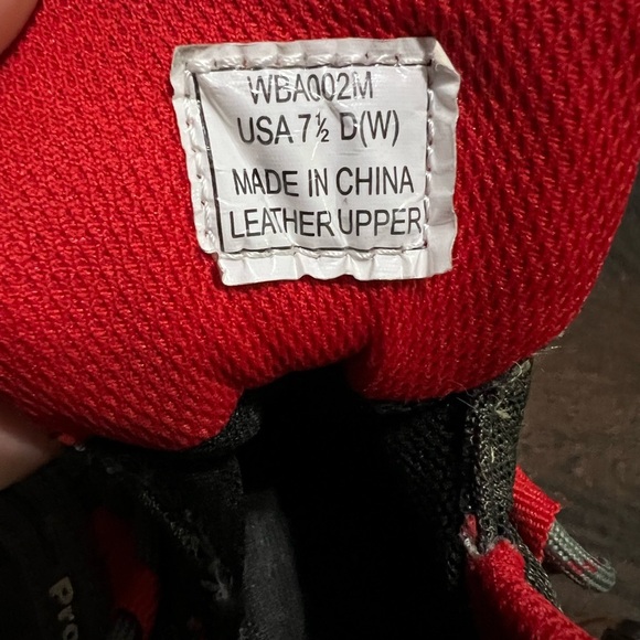 Propet Peak Walker Hiking Boots Womens Brown Leather Red Mesh Size 7.5 D(W) - Picture 7 of 7